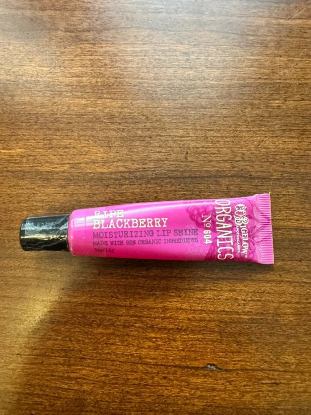 C.O. Bigelow Organics Lip Shine Ripe Blackberry 604 Sealed
